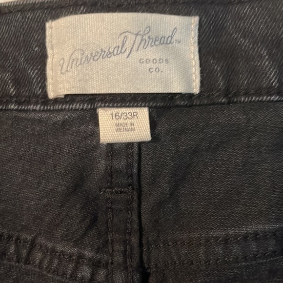 ♻️ New Universal Thread Black High Rise Bootcut Denim Jeans size 16/33 Regular - Picture 6 of 9